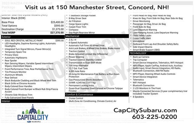 Used 2023 MAZDA CX-30 AWD 2.5 S w/ Select Package image 28