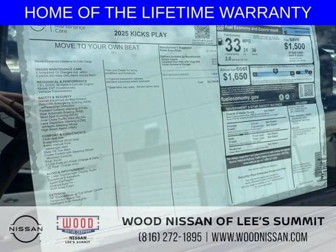 New 2025 Nissan Kicks Play S image 9