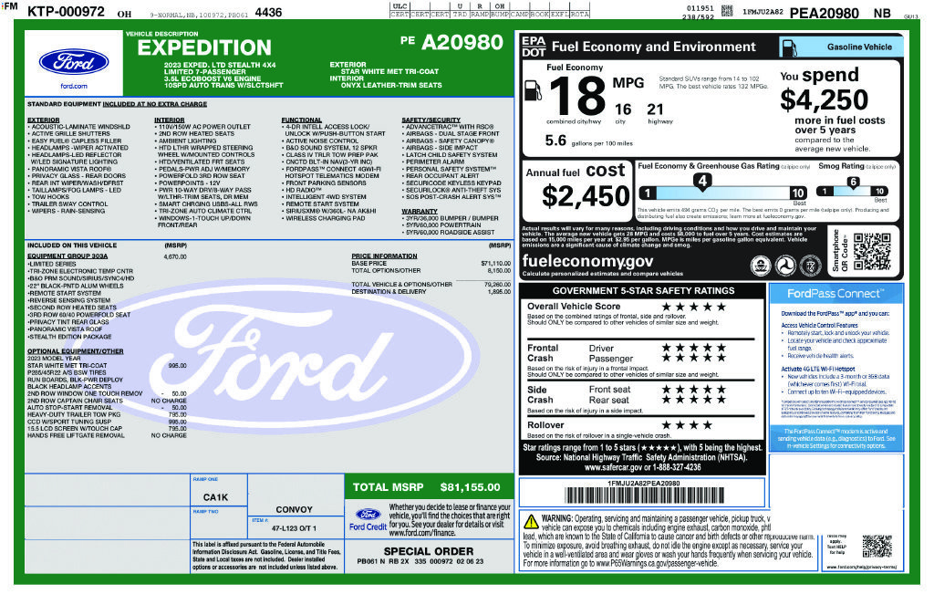 Used 2023 Ford Expedition Limited AWD/4WD image 2