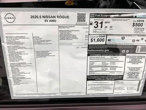 New 2026 Nissan Rogue SV w/ Cold Weather Package AWD/4WD image 38