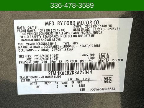 Used 2019 Ford Flex SEL w/ Equipment Group 202A AWD/4WD image 27
