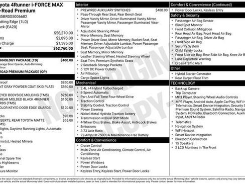 Certified 2025 Toyota 4Runner TRD Off-Road Premium w/ Tow Technology Package AWD/4WD image 36