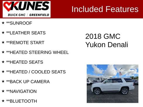 Used 2018 GMC Yukon Denali w/ Enhanced Security Package AWD/4WD image 2