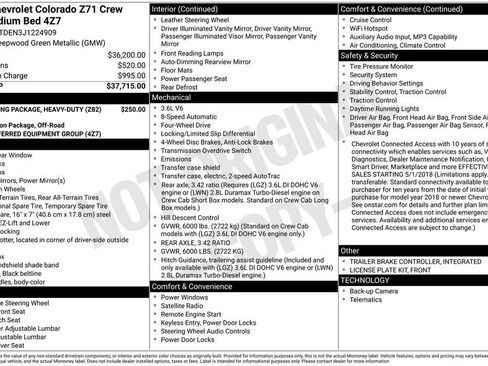 Used 2018 Chevrolet Colorado Z71 AWD/4WD image 1