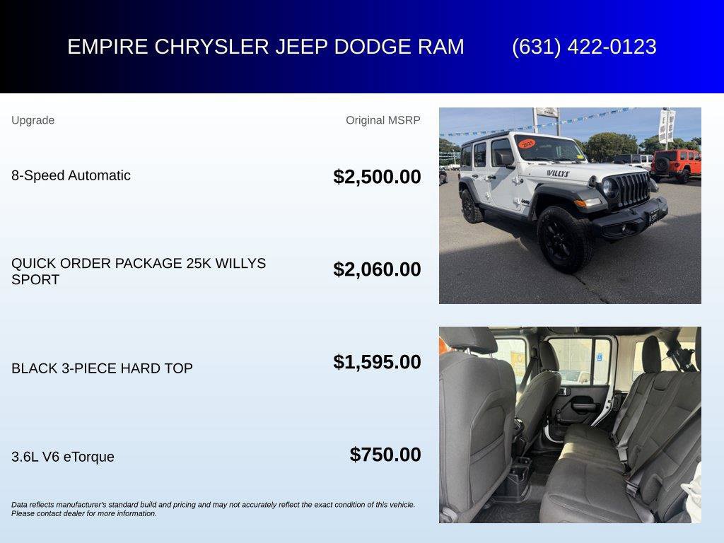 Certified 2021 Jeep Wrangler Unlimited Sport AWD/4WD image 9