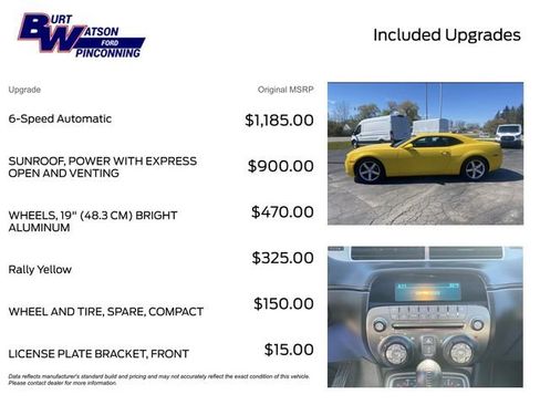 Used 2012 Chevrolet Camaro LT RWD image 3