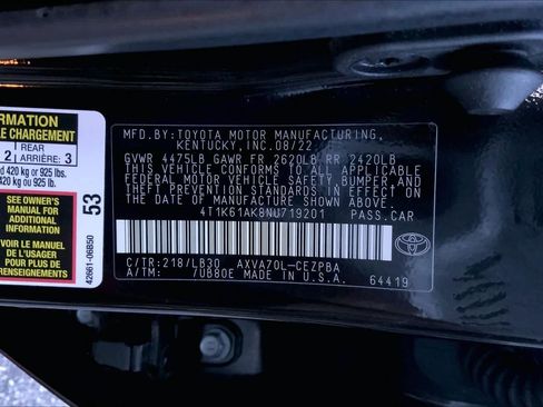 Used 2022 Toyota Camry XSE w/ Navigation Package FWD image 31