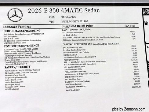 New 2026 Mercedes-Benz E 350 4MATIC Sedan image 26