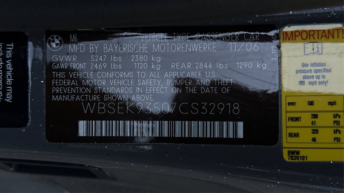 Used 2007 BMW M6 Convertible RWD image 59