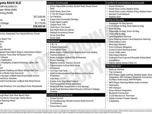 Certified 2020 Toyota RAV4 XLE FWD image 28