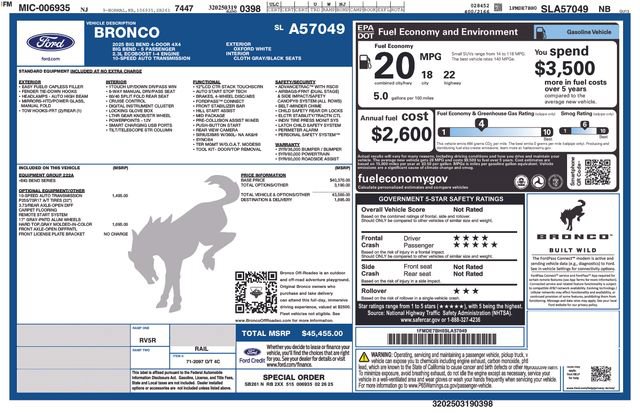 Used 2025 Ford Bronco Big Bend AWD/4WD image 2