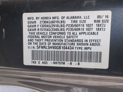 Used 2016 Honda Odyssey Touring image 6