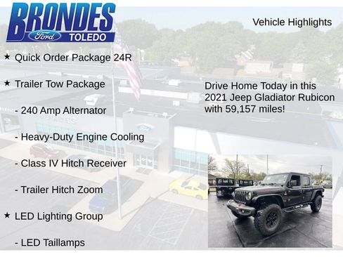 Used 2021 Jeep Gladiator Rubicon w/ Dual Top Group AWD/4WD image 5