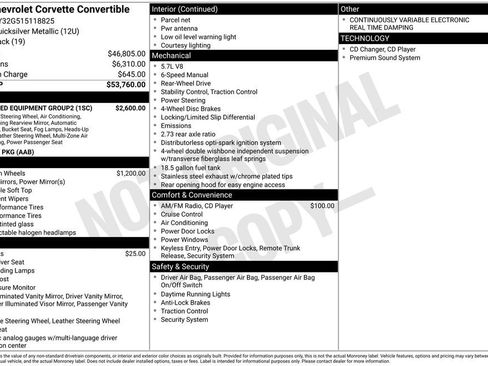 Used 2001 Chevrolet Corvette Convertible w/ Preferred Equipment Group2 image 18