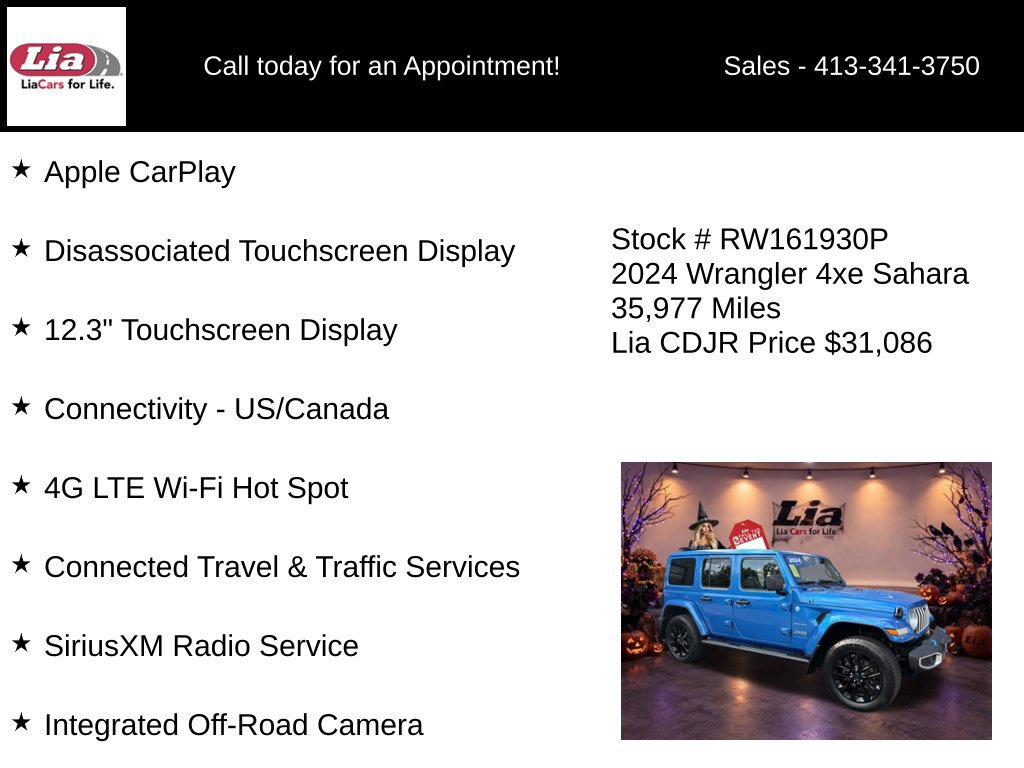 Certified 2024 Jeep Wrangler Unlimited Sahara w/ Technology Group AWD/4WD image 31