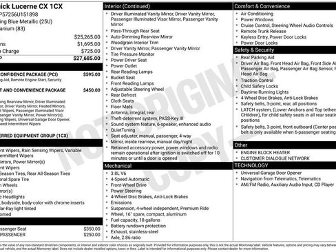 Used 2006 Buick Lucerne CX w/ Driver Confidence Package FWD image 19