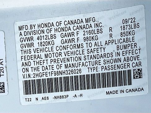 Used 2022 Honda Civic Touring image 33