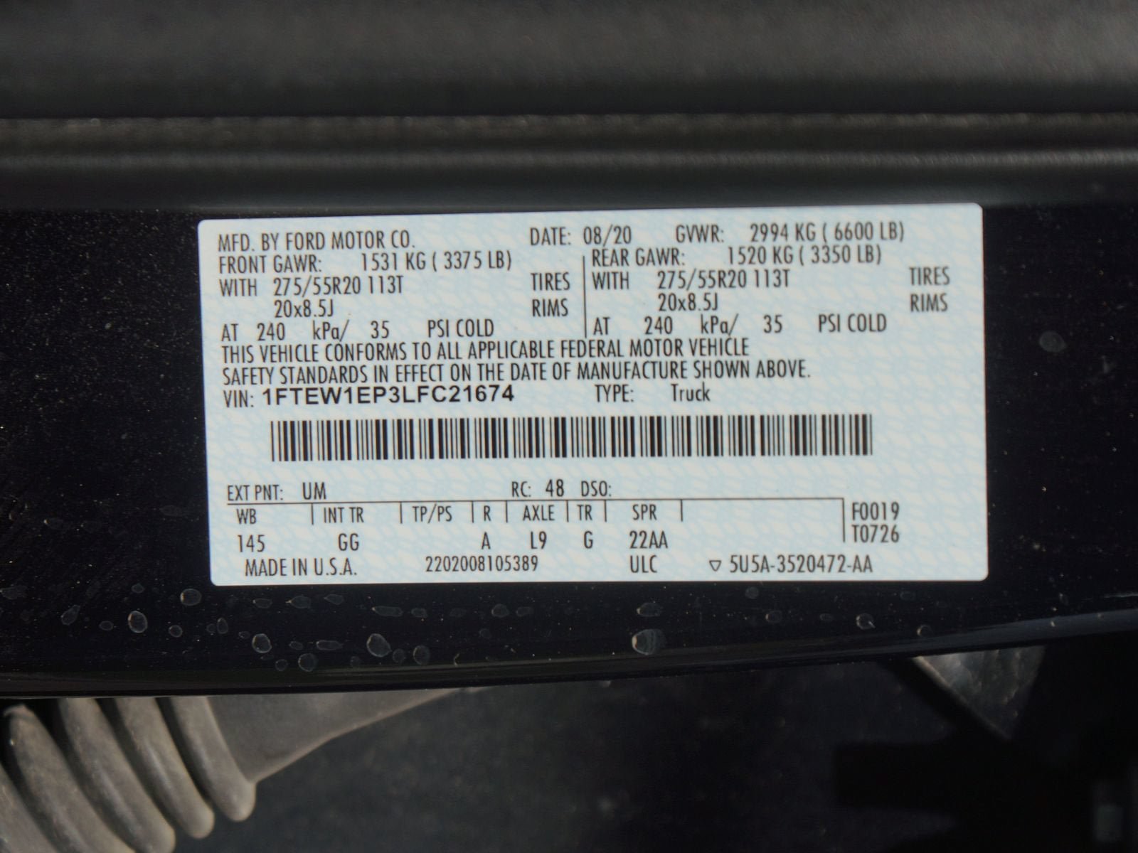 Used 2020 Ford F150 XL w/ Equipment Group 101A Mid AWD/4WD image 24