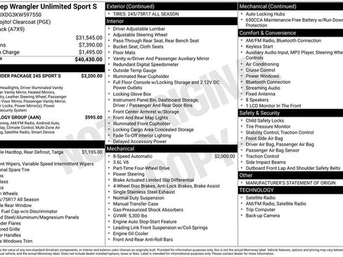 Used 2019 Jeep Wrangler Unlimited Sport S image 6