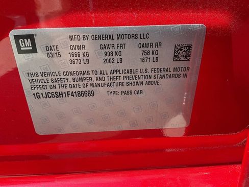 Used 2015 Chevrolet Sonic LT FWD image 18