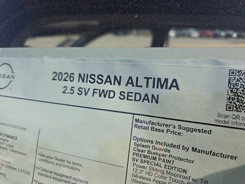 New 2026 Nissan Altima 2.5 SV FWD image 9