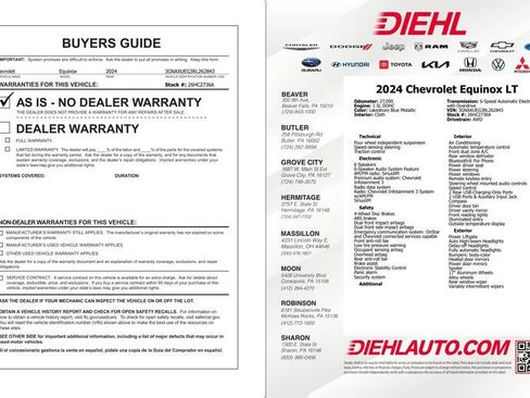 Certified 2024 Chevrolet Equinox LT AWD/4WD image 38