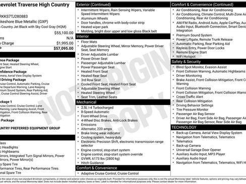 New 2026 Chevrolet Traverse High Country image 3