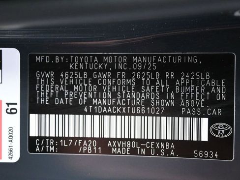 Used 2026 Toyota Camry LE FWD image 18
