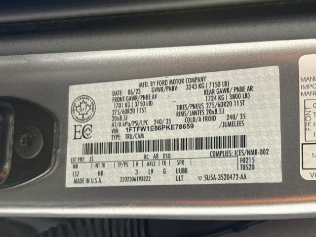 Used 2023 Ford F150 Lariat w/ Equipment Group 502A High AWD/4WD image 41