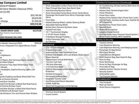 Used 2023 Jeep Compass Limited w/ Sun and Sound Group AWD/4WD image 41
