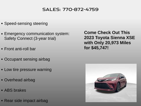 Used 2023 Toyota Sienna XSE image 25