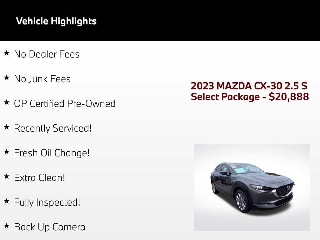 Used 2023 MAZDA CX-30 AWD 2.5 S w/ Select Package image 53