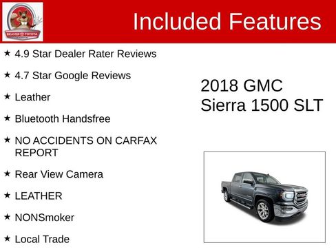 Used 2018 GMC Sierra 1500 SLT w/ Enhanced Driver Alert Package RWD image 4