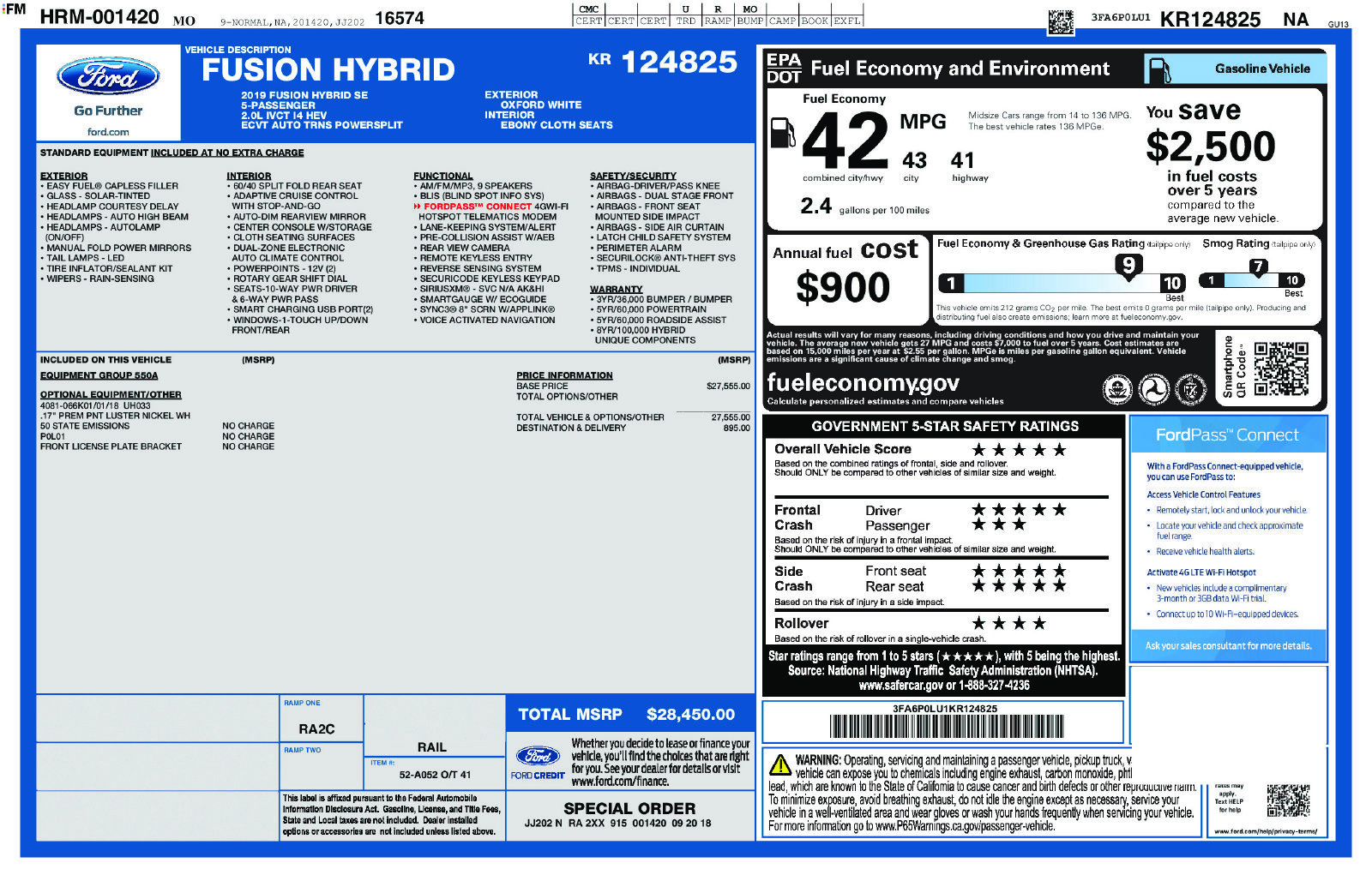 Used 2019 Ford Fusion SE FWD image 3