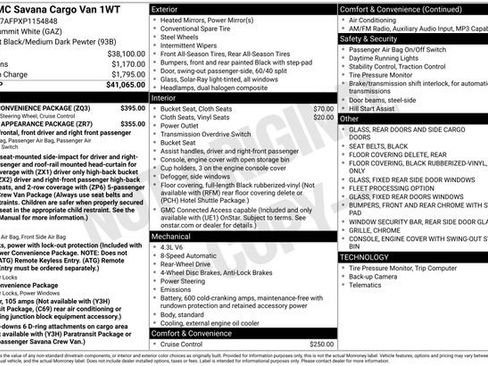 Used 2023 GMC Savana 2500 Work Van w/ Driver Convenience Package image 11