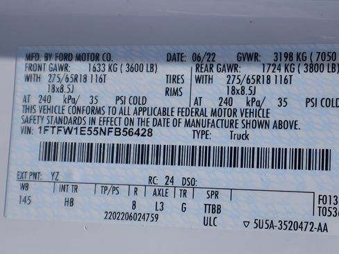 Used 2022 Ford F150 Lariat w/ Equipment Group 502A High AWD/4WD image 29