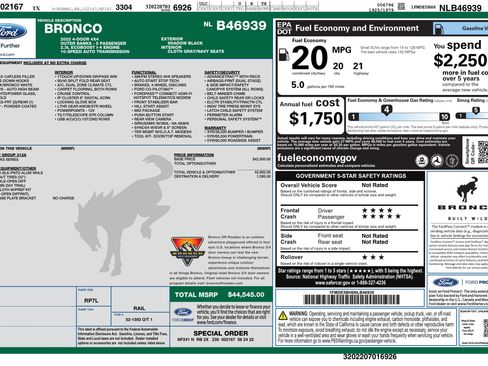 Used 2022 Ford Bronco Outer Banks AWD/4WD image 11