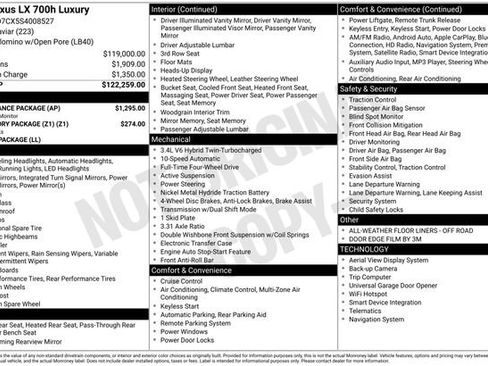 Used 2025 Lexus LX 700h Luxury w/ Appearance Package image 15