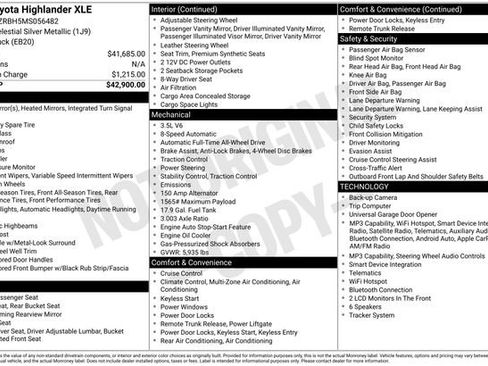 Used 2021 Toyota Highlander XLE image 9