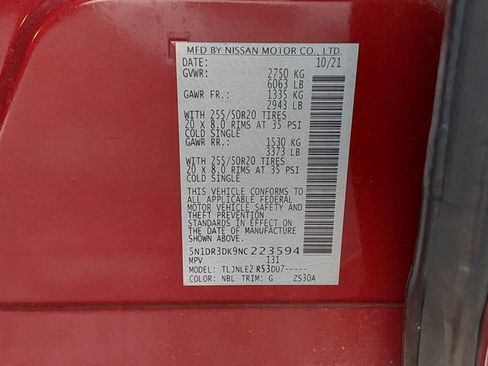 Used 2022 Nissan Pathfinder Platinum w/ Lighting Package (N92) image 38