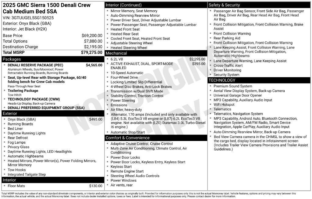 Used 2025 GMC Sierra 1500 Denali w/ Denali Reserve Package AWD/4WD image 39