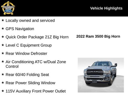 Used 2022 RAM 3500 Big Horn w/ Level C Equiment Group AWD/4WD image 2