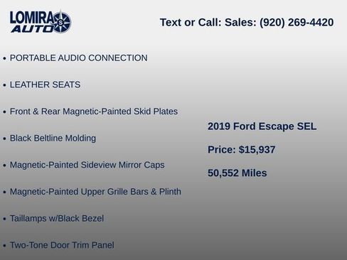 Used 2019 Ford Escape SEL w/ SEL Sport Appearance Package FWD image 9
