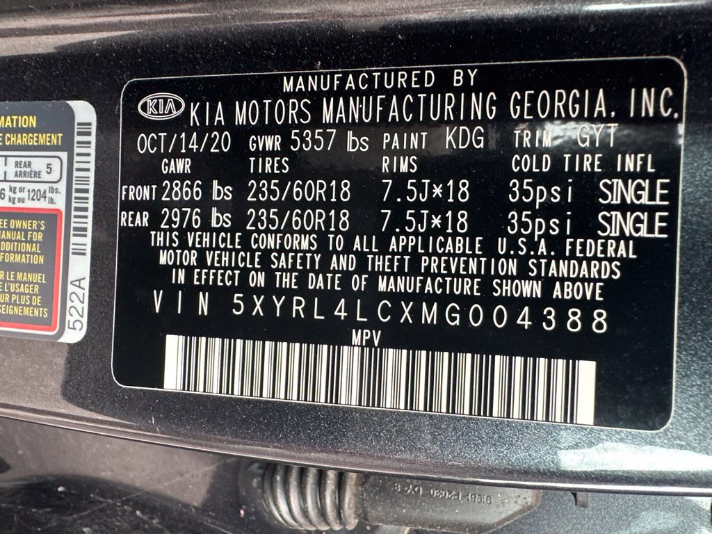 Used 2021 Kia Sorento S w/ Panoramic Sunroof Package FWD image 20