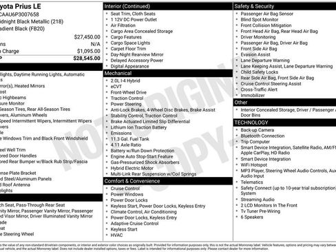 Used 2023 Toyota Prius LE FWD image 9