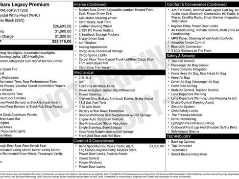 Used 2023 Subaru Legacy Premium image 4