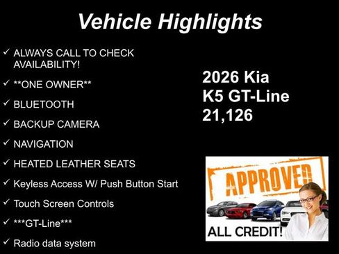 Used 2026 Kia K5 GT-Line w/ GT-Line Red Interior Package FWD image 9