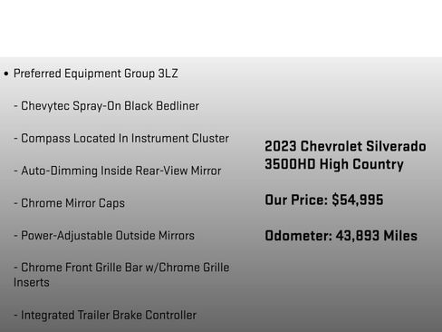 Used 2023 Chevrolet Silverado 3500 High Country w/ Safety Package II image 18