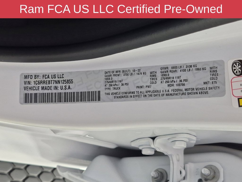Certified 2022 RAM 1500 Big Horn RWD image 41