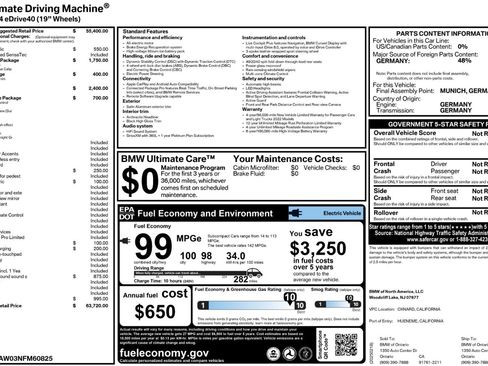 Used 2022 BMW i4 eDrive40 w/ M Sport Package image 58